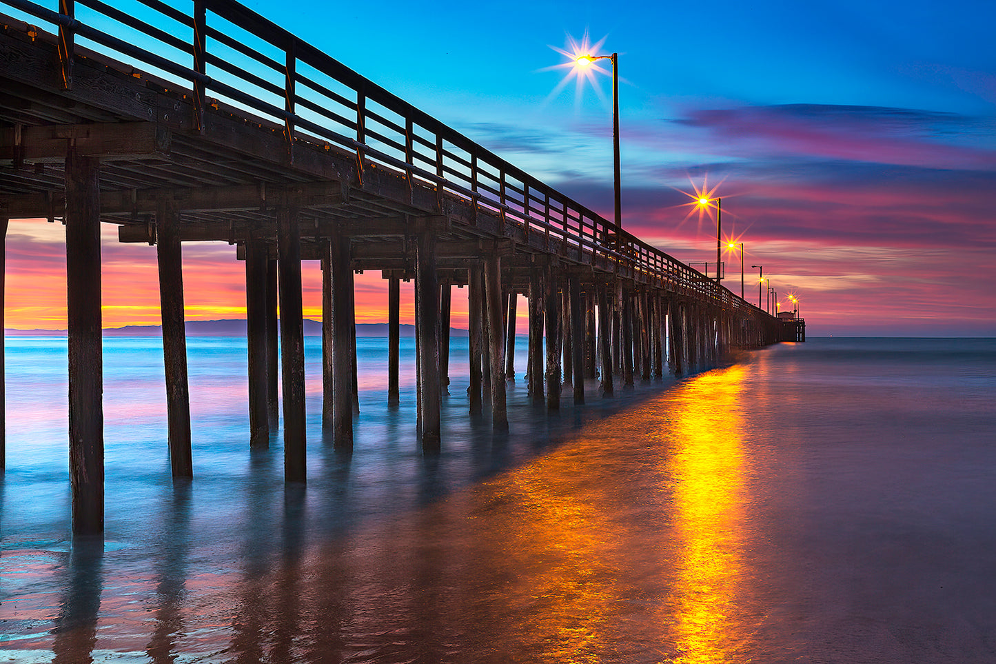 Avila Pier Sunrise 20171225-13 - Metal Print