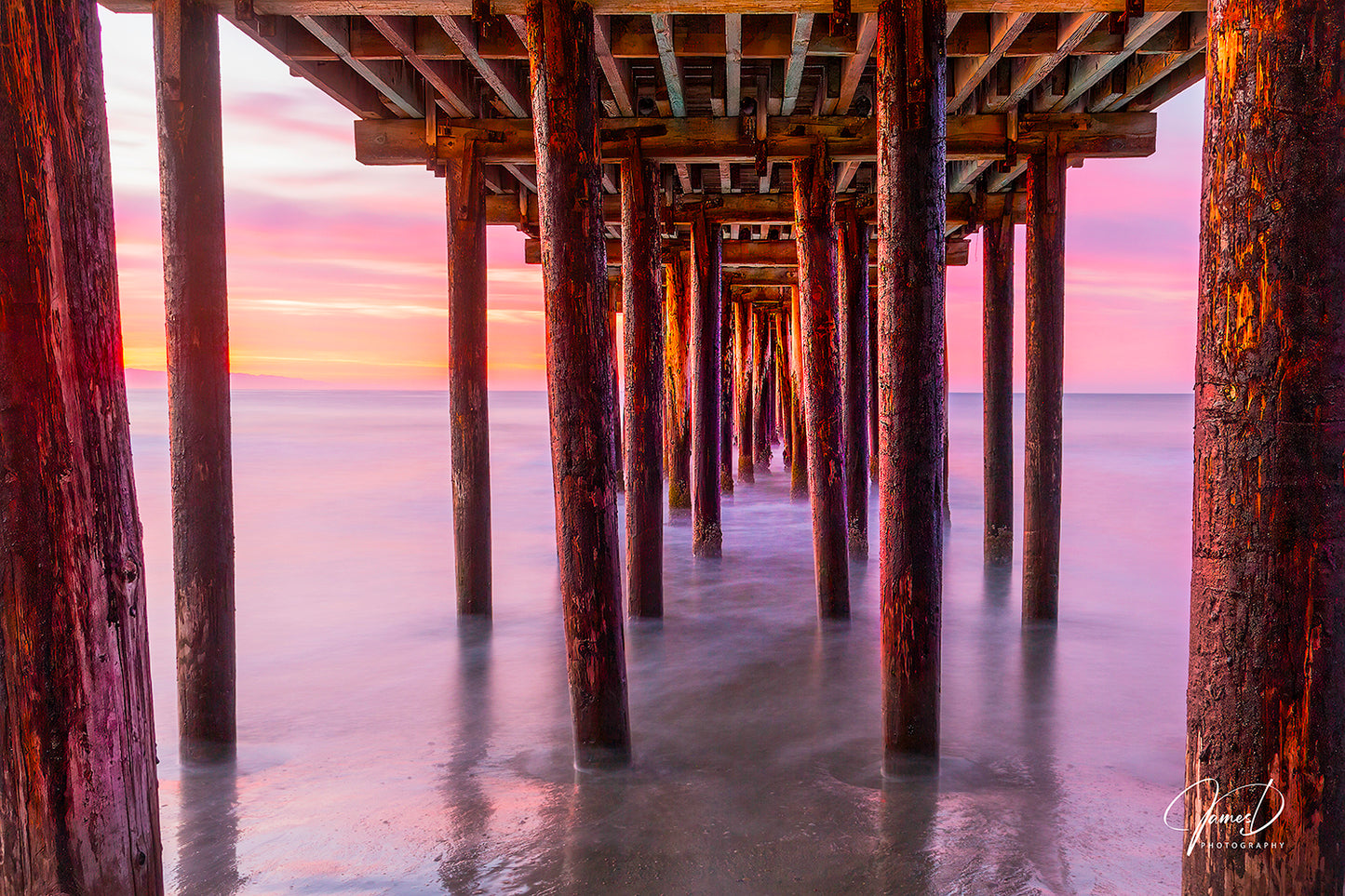 Avila Pier at Sunrise Christmas Morning 2017 - Metal Print