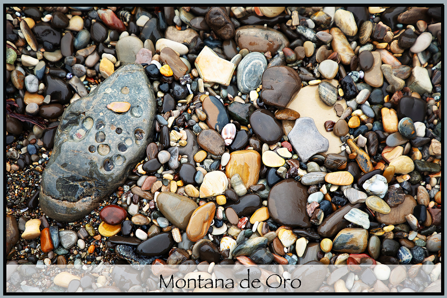 Montana de Oro Rocks - Metal Print