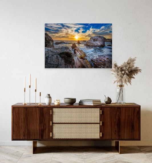 Margot Dodd Cove Sunset - Metal Print