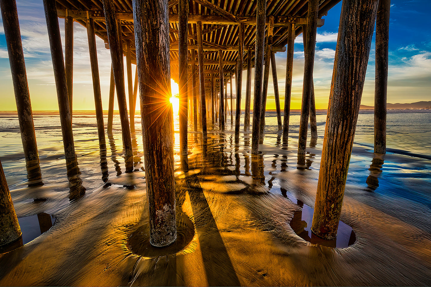Pismo Pier Sunset 20161204_028 - Metal Print