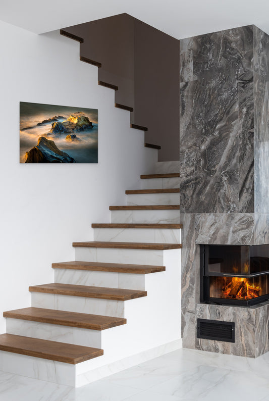 Shell Beach Rocks at Dawn - Metal Print