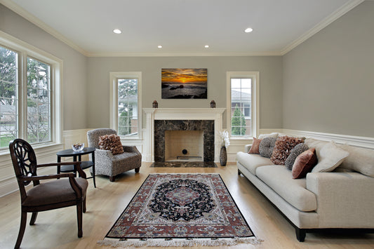 A Rocky Coast at Dusk - Metal Print