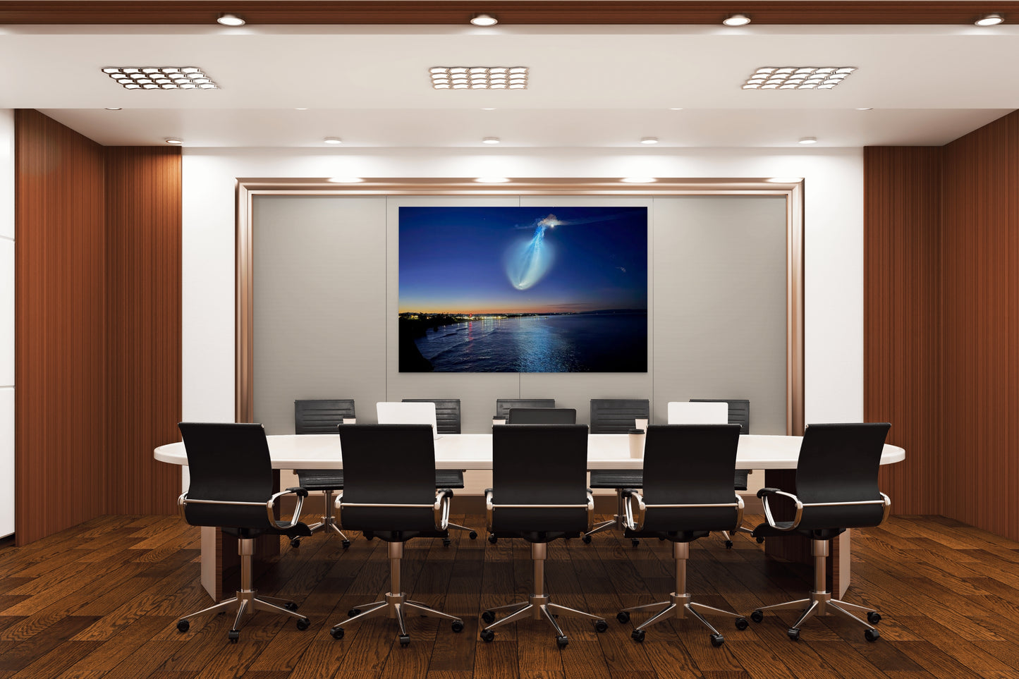 Falcon Nine Launch_Pre-Dawn 20250124_Landscape - Metal Print