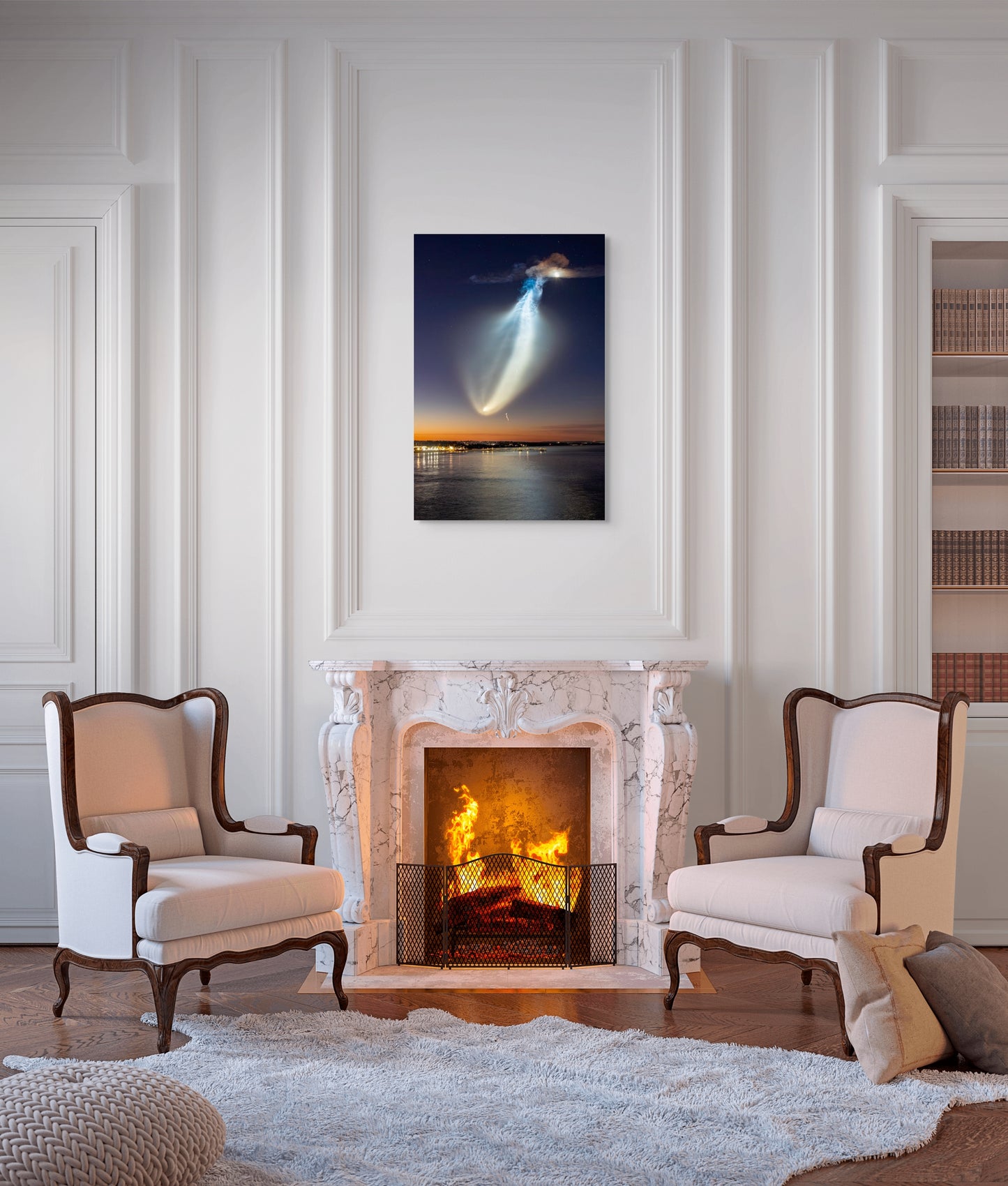 Falcon Nine Launch_Pre-Dawn 20250124_Portrait - Metal Print