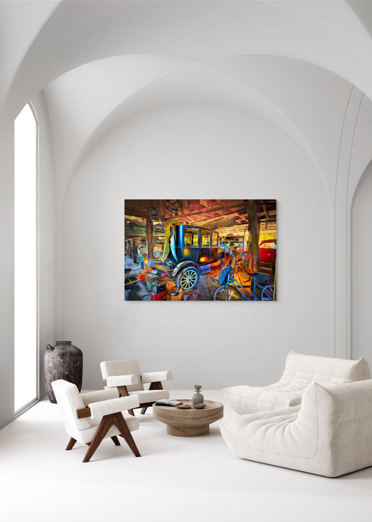 In The Barn - Abstract - Metal Print