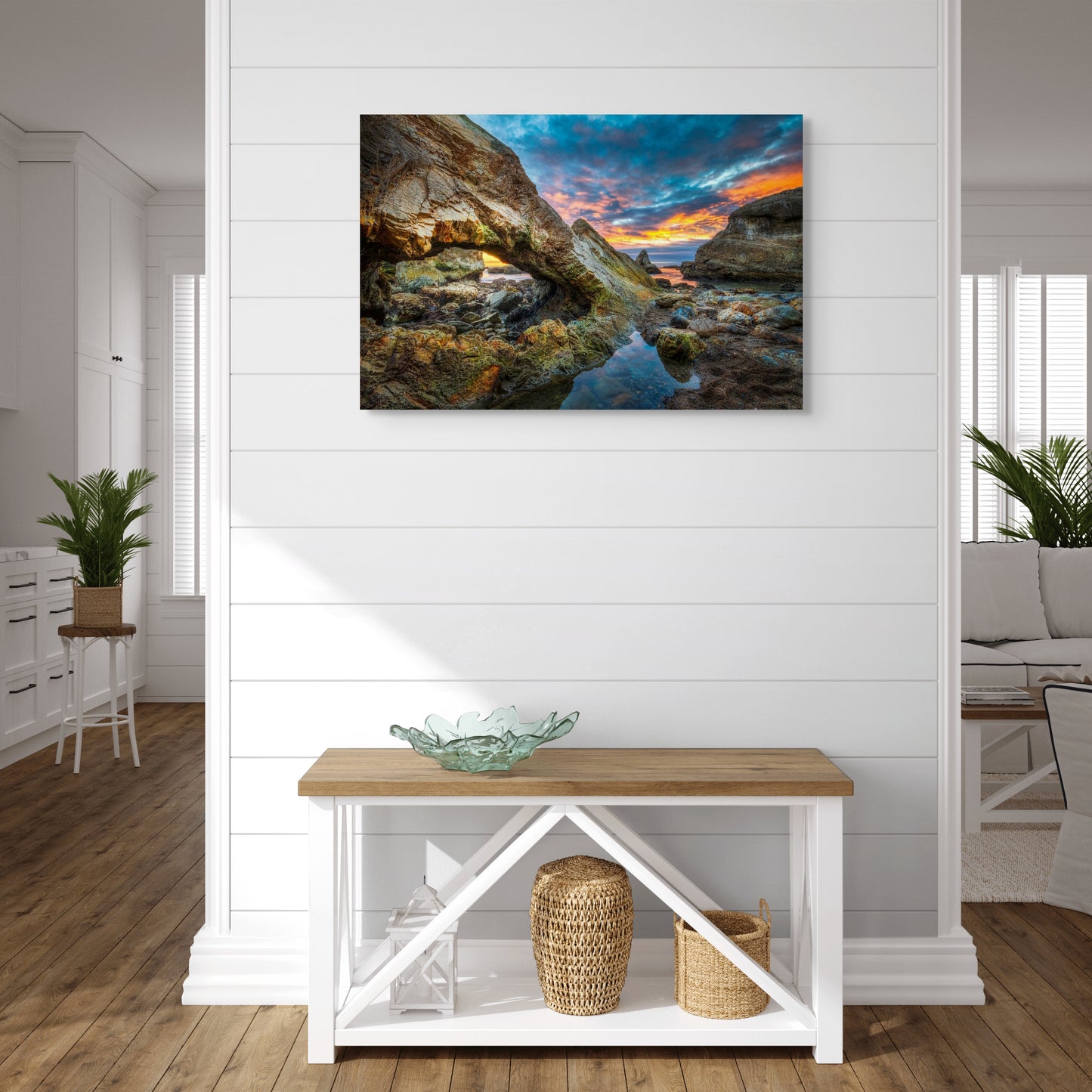 Shell Beach Sunset Cave - Metal Print