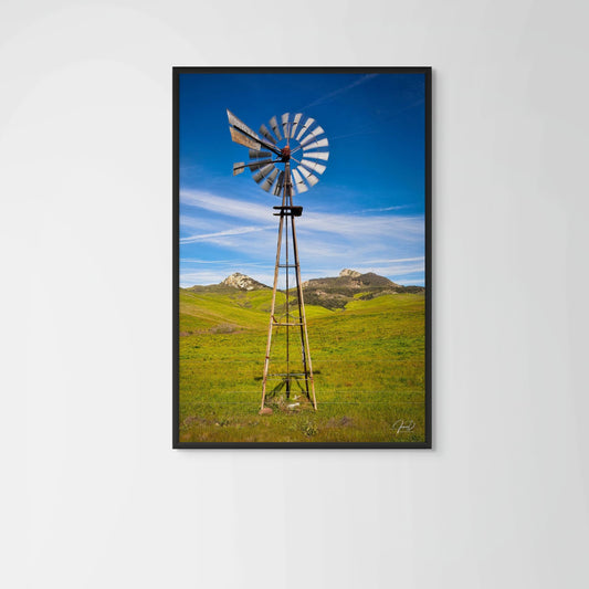 Turri Road Windmill - Framed Canvas