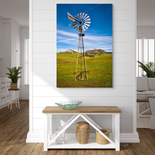 Turri Road Windmill - Metal Print