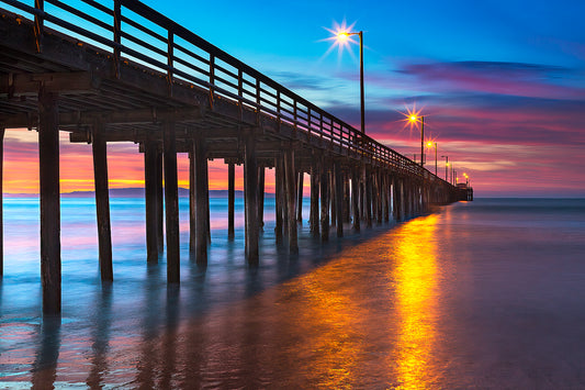 Avila Pier Sunrise 20171225-13 - Metal Print