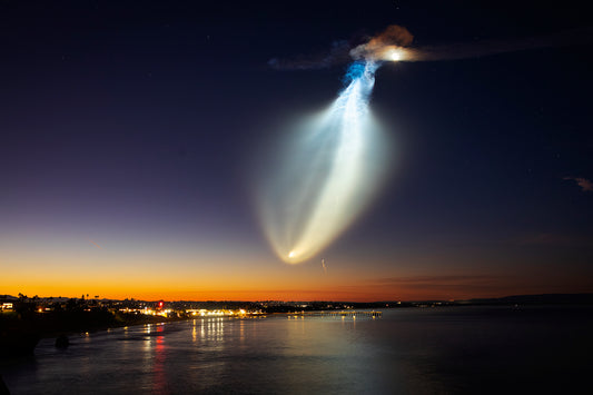 Falcon Nine Launch_Pre-Dawn 20250124 - Horizontal - Framed Canvas