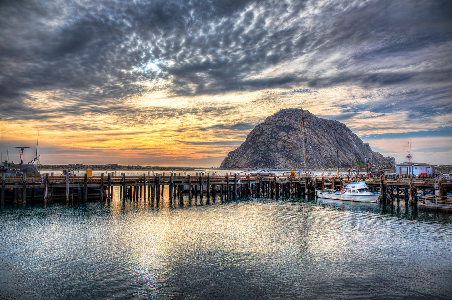 Morro Rock Sunset 2020 - Framed Canvas