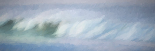 Coastal Break at Dawn - Metal Panorama