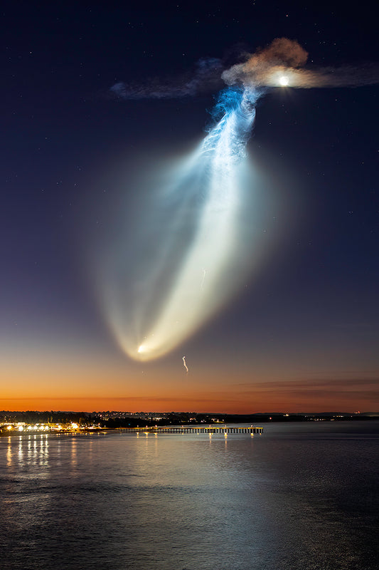 Falcon Nine Launch_Pre-Dawn 20250124_Portrait - Metal Print