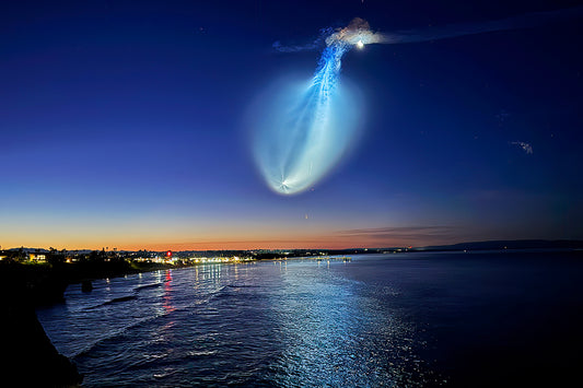 Falcon Nine Launch_Pre-Dawn 20250124_Landscape - Metal Print