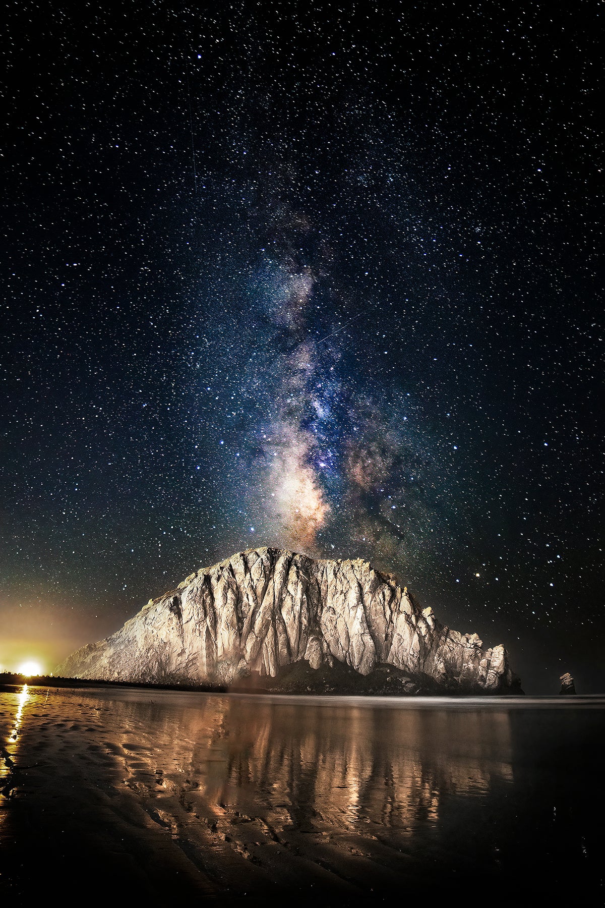 Midnight Eruption - Framed Canvas