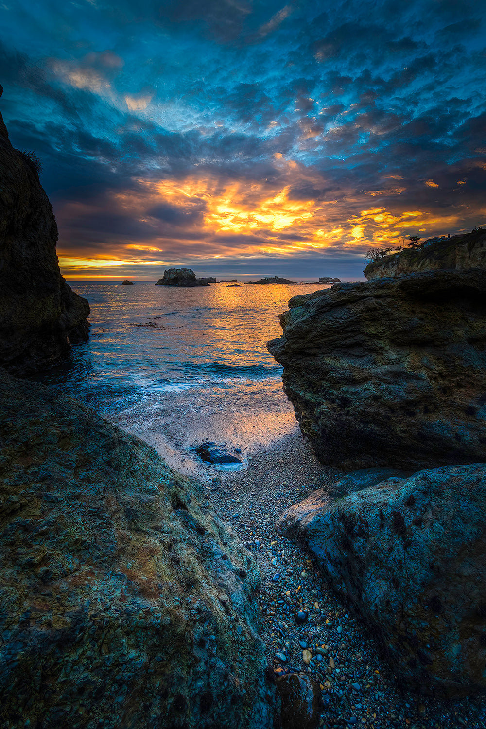 Shell Beach Pebbles - Metal Print