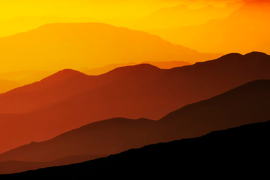 Santa Lucia Range at Sunset - Framed Canvas