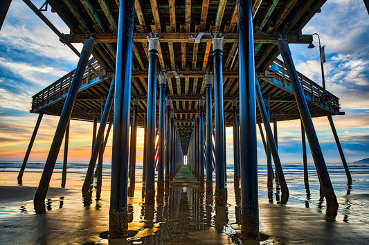 Under the Pismo Pier - Metal Print